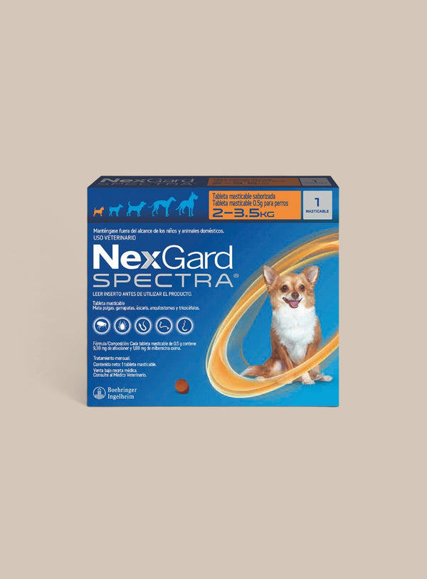 ANTIPULGAS Y DESPARASITANTE NEXGARD SPECTRA 2 - 3.5 KG