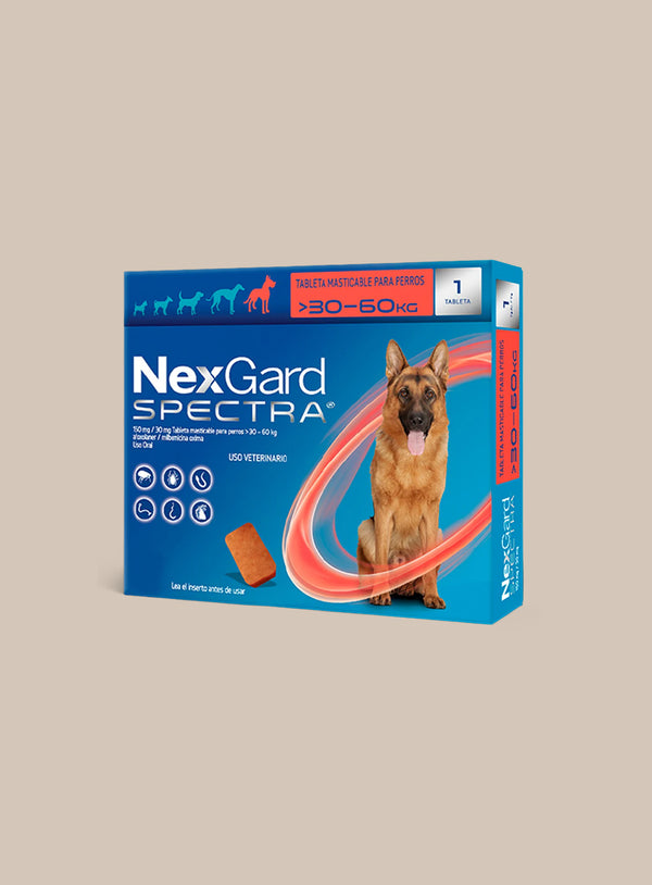 ANTIPULGAS Y DESPARASITANTE NEXGARD SPECTRA 30 - 60 KG