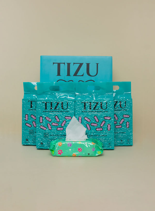 Arena Tizu x4 + Pañitos Humedos de Cortesía