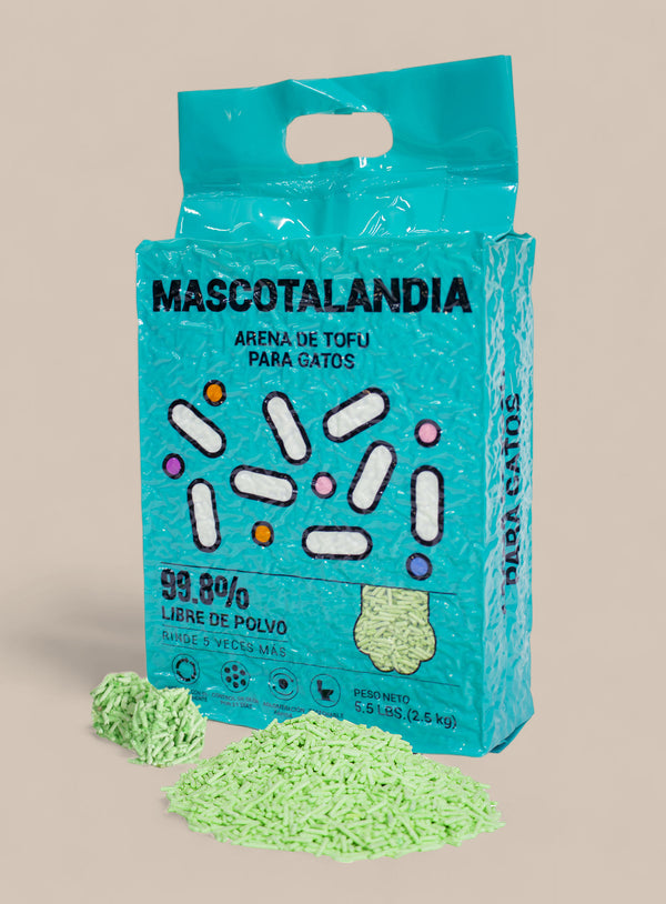 ARENA MASCOTALANDIA DE TOFU TÉ VERDE 5,5 LBS